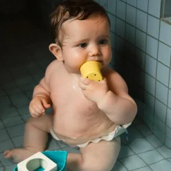 Jouet de bain bateau en caoutchouc jaune|Oli & Carol Discount
