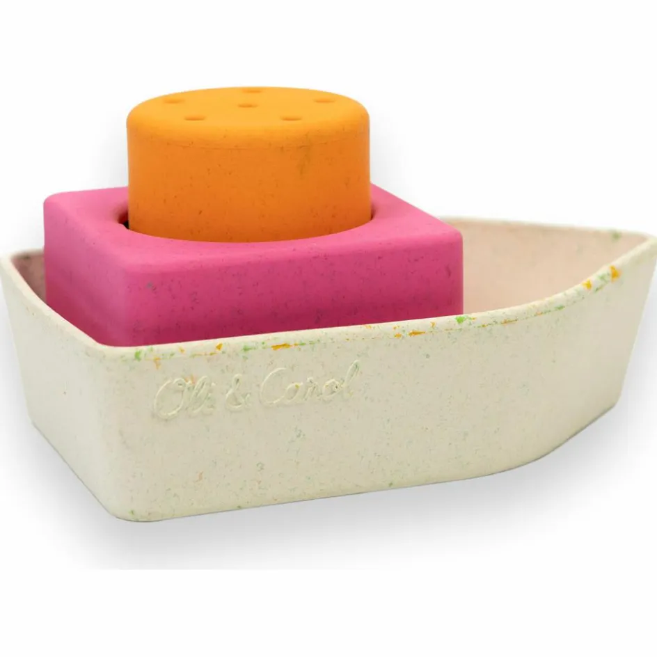 Outlet Oli & Carol Jouet de bain bateau en caoutchouc orange