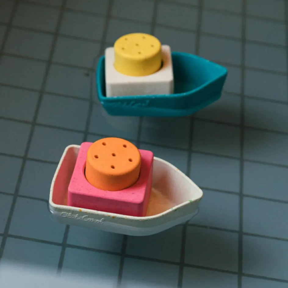 Outlet Oli & Carol Jouet de bain bateau en caoutchouc orange