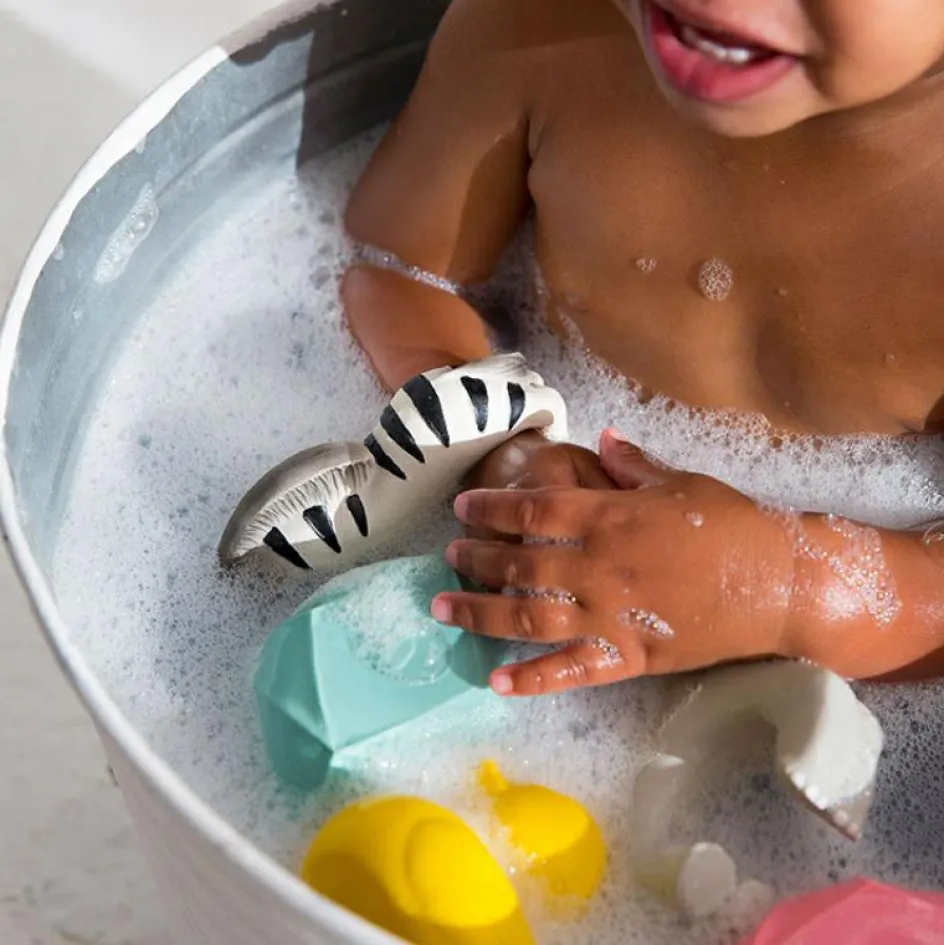 Jouet de bain bateau Origami latex d'hévéa mint|Oli & Carol Sale