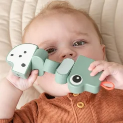 Jouet d'éveil bois Croco Vert|Done by Deer Hot