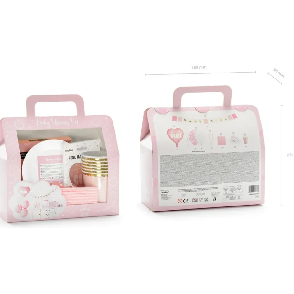 Kit décoration Baby Shower ''It's a girl'' (49 pièces)|Party Deco Online