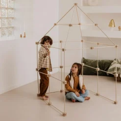 Sarbakane Kit de construction cabane d'intérieur 1001 Cabanes - Pack Castor 111 pièces