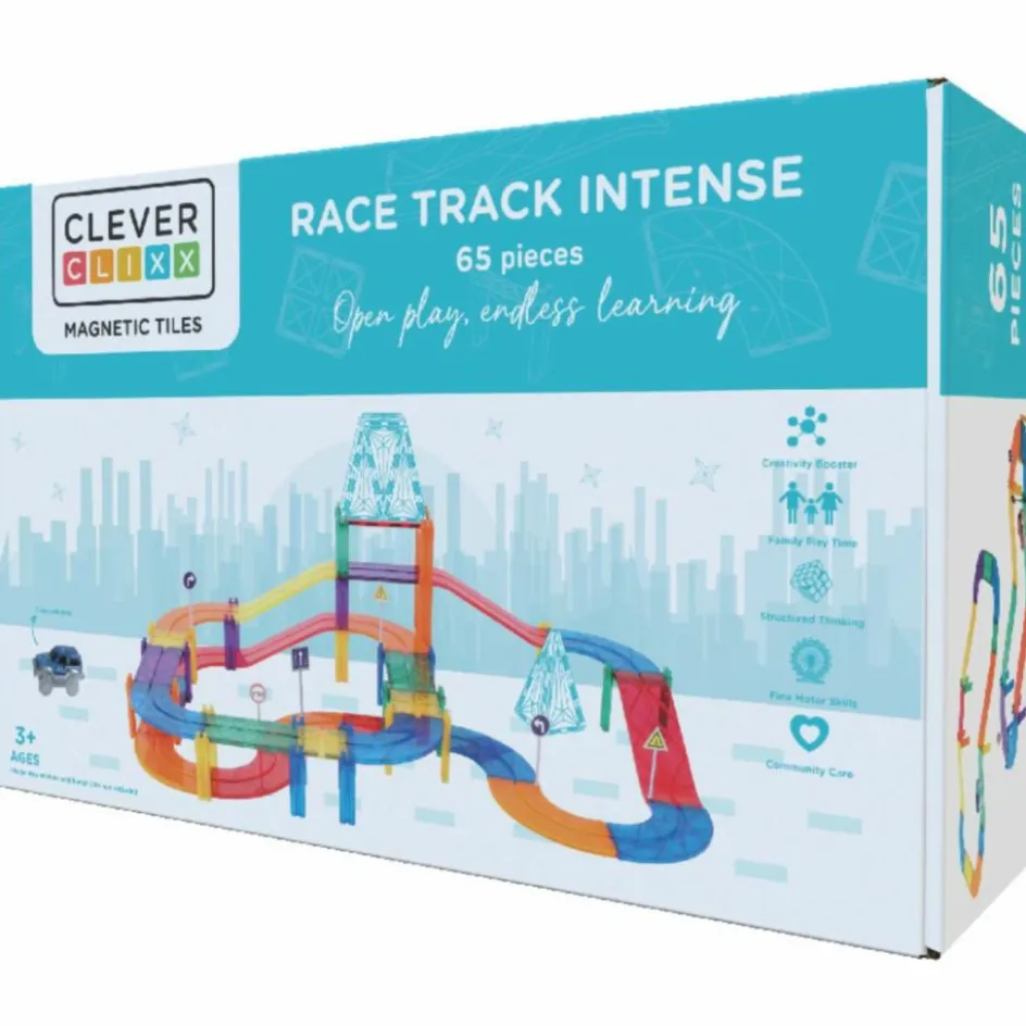 Hot Cleverclixx Kit de construction magnétiques circuit de couleur vive (65 pièces)
