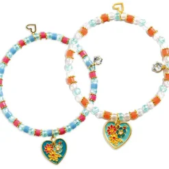 Kit de création de bracelets Enfilage coeur|Djeco Outlet