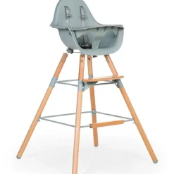 Kit de pieds longs pour chaise haute Evolu extra + repose-pieds en bois naturel menthe|Childhome Hot