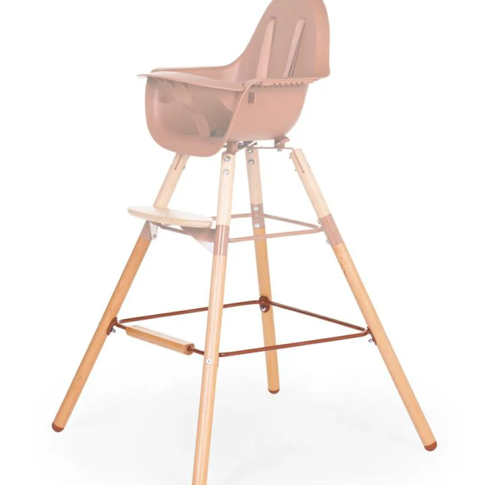 Kit de pieds longs pour chaise haute Evolu extra + repose-pieds en bois naturel terracotta|Childhome Sale