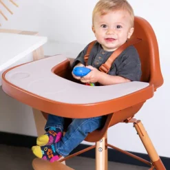 Kit de pieds longs pour chaise haute Evolu extra + repose-pieds en bois naturel terracotta|Childhome Sale