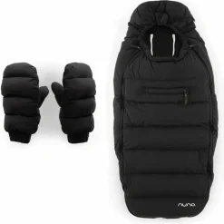 Kit d'hiver chancelière et moufles pour poussette Caviar|Nuna Clearance