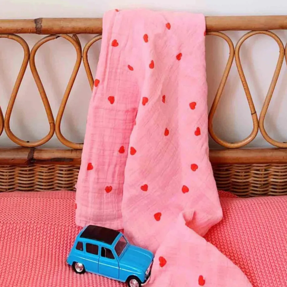 Lange Bianca Coeur Rose-Rouge (70 x 70 cm)|Rose in April Clearance