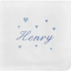 Lange coeur bleu pastel personnalisable (70 x 70 cm)|ANVIE Sale