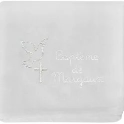 Lange de baptême personnalisable (70 x 70 cm)|ANVIE