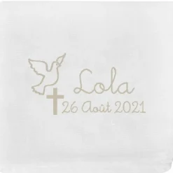 Discount ANVIE Lange de baptême personnalisable beige (70 x 70 cm)
