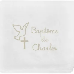 Discount ANVIE Lange de baptême personnalisable beige (70 x 70 cm)