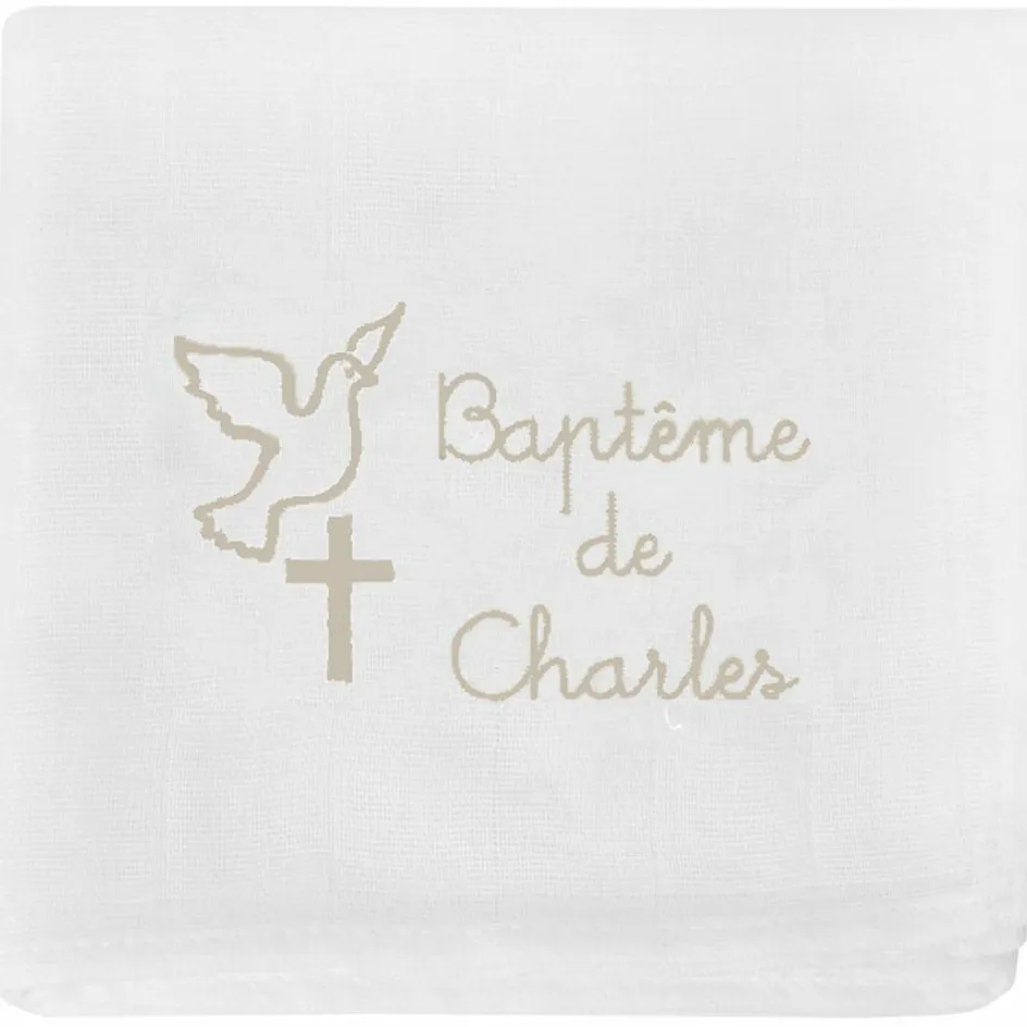 Discount ANVIE Lange de baptême personnalisable beige (70 x 70 cm)
