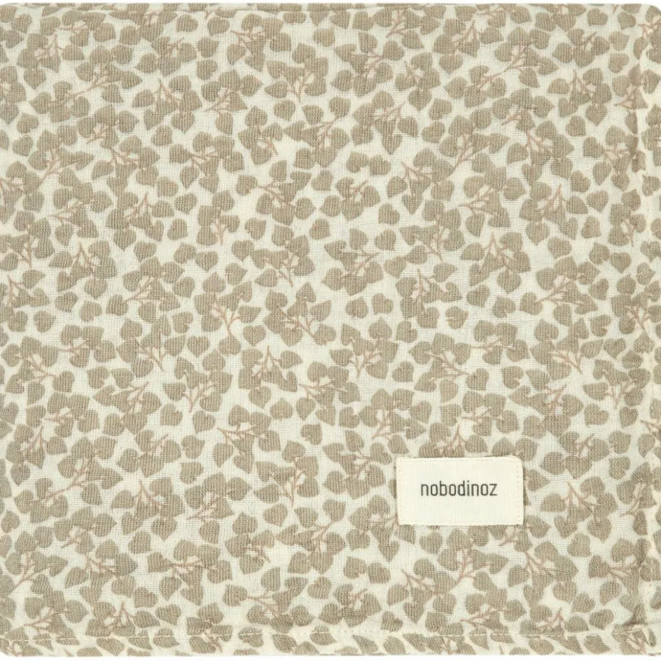 Clearance Nobodinoz Lange en double gaze de coton Wabi-Sabi (70 x 70 cm) Light Green Yumiko