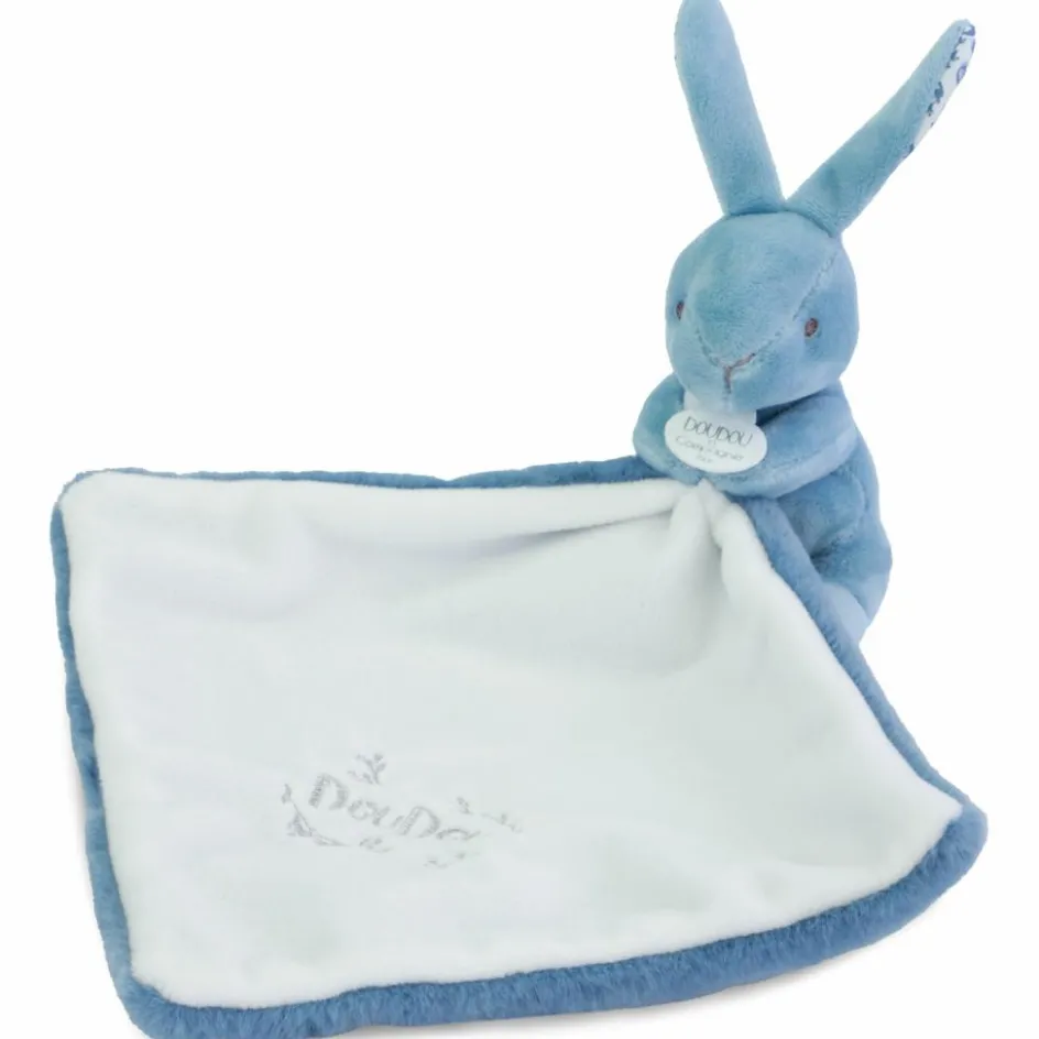 New Doudou et Compagnie Lapin Doudou bleu (10 cm)