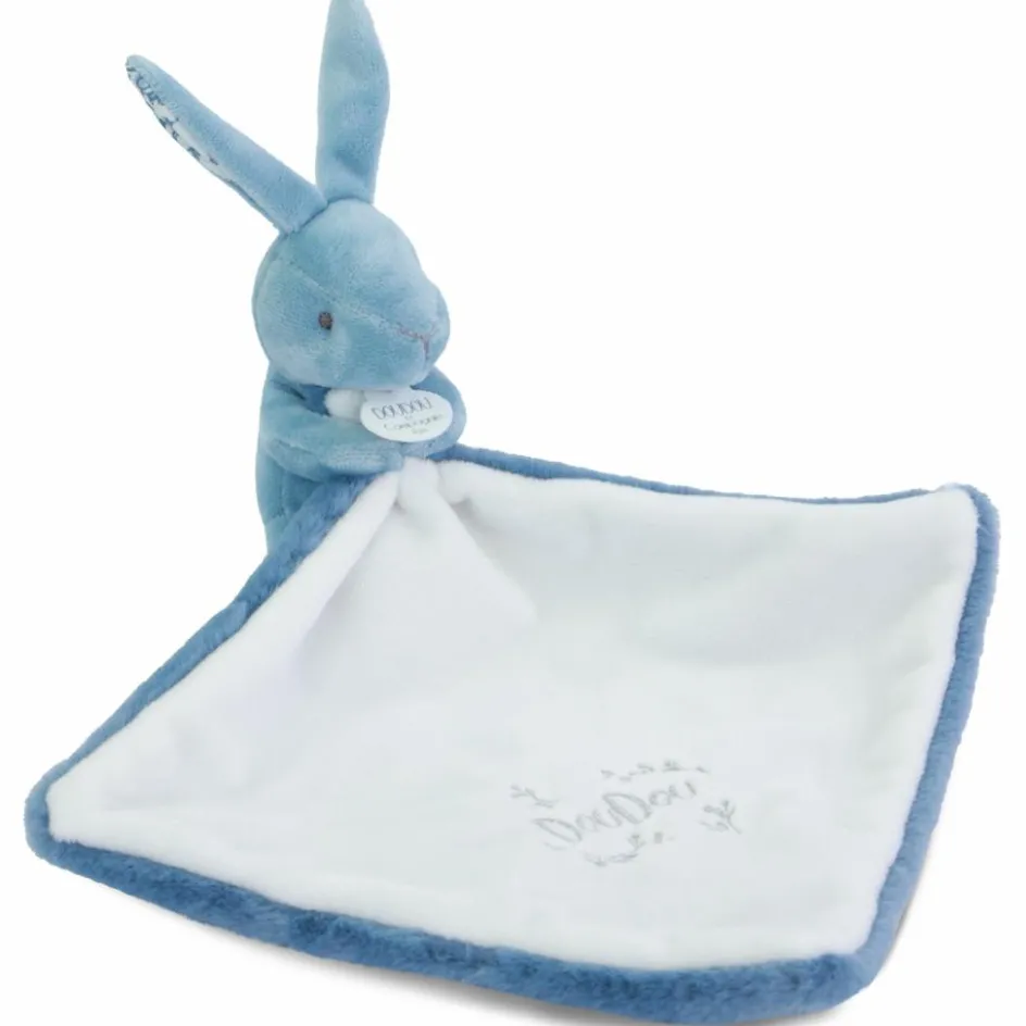 New Doudou et Compagnie Lapin Doudou bleu (10 cm)