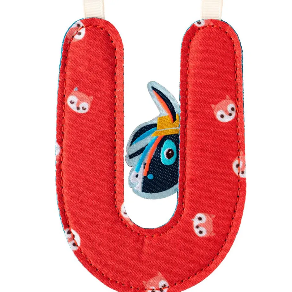 Clearance Lilliputiens Lettre en tissu à suspendre réversible U (9,5 cm)