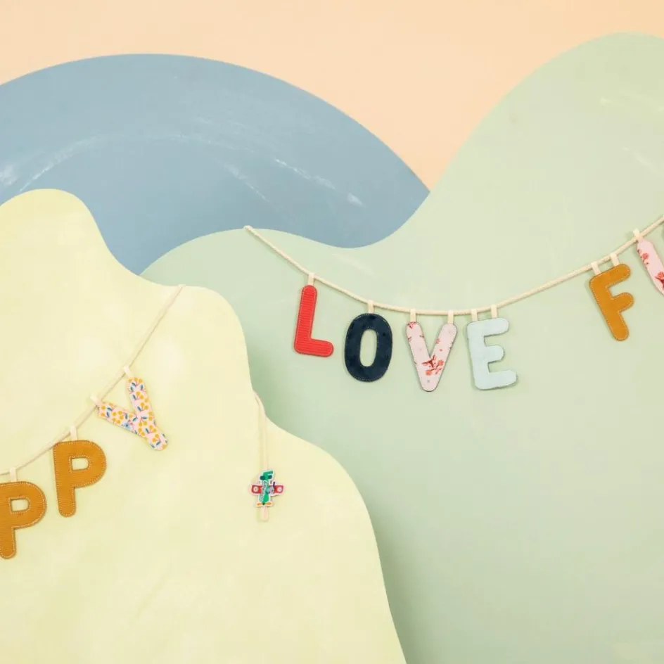 Discount Lilliputiens Lettre phosphorescente en tissu à suspendre F