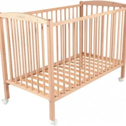 Lit à barreaux en bois Arthur Brut (60 x 120 cm)|Combelle Online