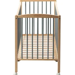 Lit à barreaux en bois Arthur hybride bleu gris (70 x 140 cm)|Combelle Discount