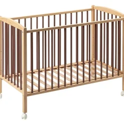 Lit à barreaux en bois Arthur hybride vieux rose (60 x 120 cm)|Combelle Best