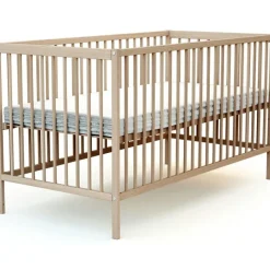 Sale AT4 Lit à barreaux en bois de hêtre brut Essentiel (70 x 140 cm)