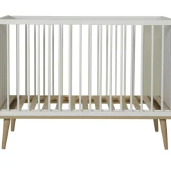 Best Quax Lit à barreaux Flow White-Oak (120 x 60 cm)
