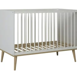 Best Quax Lit à barreaux Flow White-Oak (120 x 60 cm)