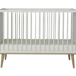 Best Quax Lit à barreaux Flow White-Oak (120 x 60 cm)