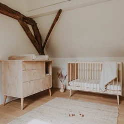 Lit bébé à barreaux Cocoon Natural Oak (120 x 60 cm)|Quax New