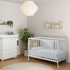 Lit bébé à barreaux Mountain blanc (60 x 120 cm)|Micuna Outlet