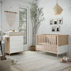 Lit bébé à barreaux Nature (60 x 120 cm)|Micuna Clearance