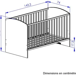 Sale Galipette Lit bébé Arthur (70 x 140 cm)