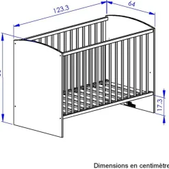 Lit bébé Arthur (60 x 120 cm)|Galipette Hot