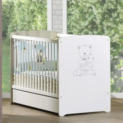 Lit bébé avec tiroir Teddy (60 x 120 cm)|Baby Price Clearance