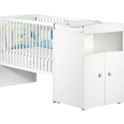 Online Baby Price Lit bébé combiné évolutif New Basic Boutons boule blancs (60 x 120 cm)