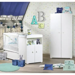 Online Baby Price Lit bébé combiné évolutif New Basic Boutons boule blancs (60 x 120 cm)