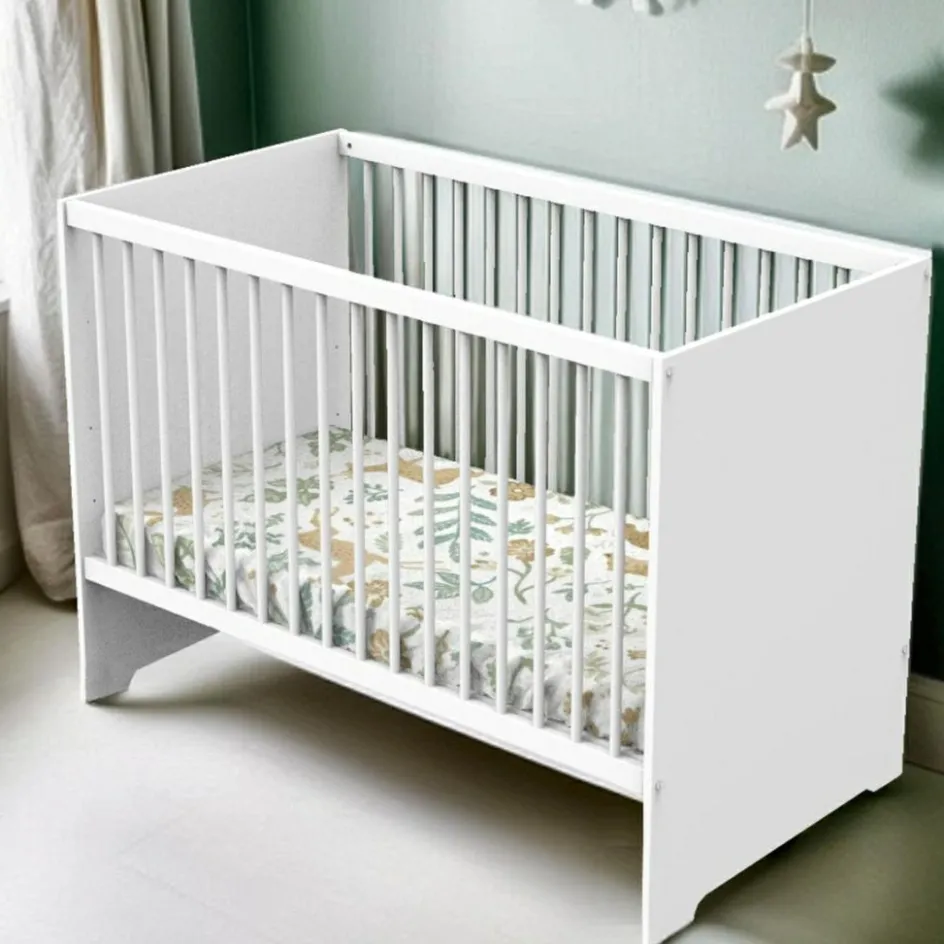 Lit bébé First Blanc (60 x 120 cm)|Baby Price Clearance