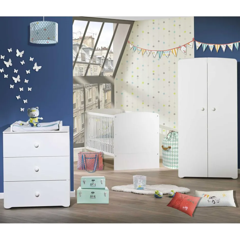 Clearance Baby Price Lit bébé têtes panneaux New Basic blanc (60 x 120 cm)