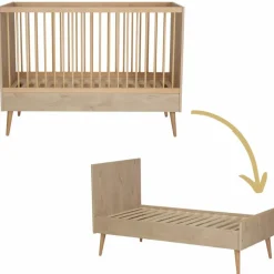 Lit bébé évolutif Cocoon Natural Oak (140 x 70 cm)|Quax Best