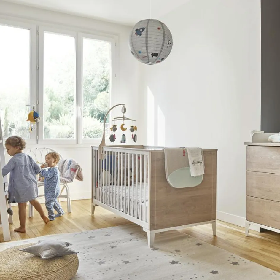 Lit bébé évolutif en chêne blond Marcel (70 x 140)|Galipette New