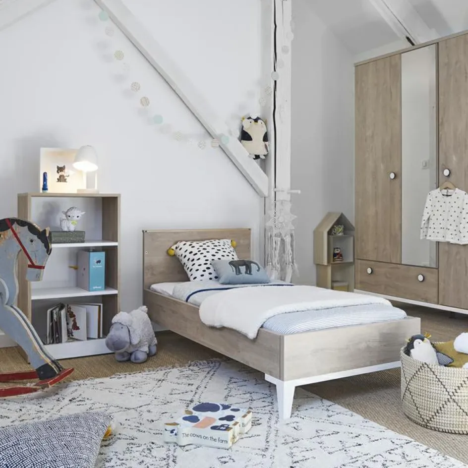 Lit bébé évolutif en chêne blond Marcel (70 x 140)|Galipette New