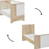 Clearance Galipette Lit bébé évolutif en lit junior Sacha chêne du bocage (70 x 140 cm)