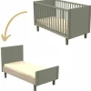 Sauthon mobilier Lit bébé évolutif Little big bed Eleonore kaki (70 x 140 cm)
