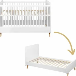 Lit bébé évolutif Loft White (140 x 70 cm)|Quax