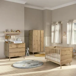 Hot Micuna Lit bébé évolutif Martha finition chêne (140 x 70 cm)