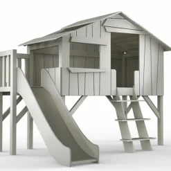 Clearance Mathy by bols Lit cabane avec toboggan finition laquée (coloris au choix)