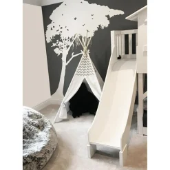 Clearance Mathy by bols Lit cabane avec toboggan finition laquée (coloris au choix)